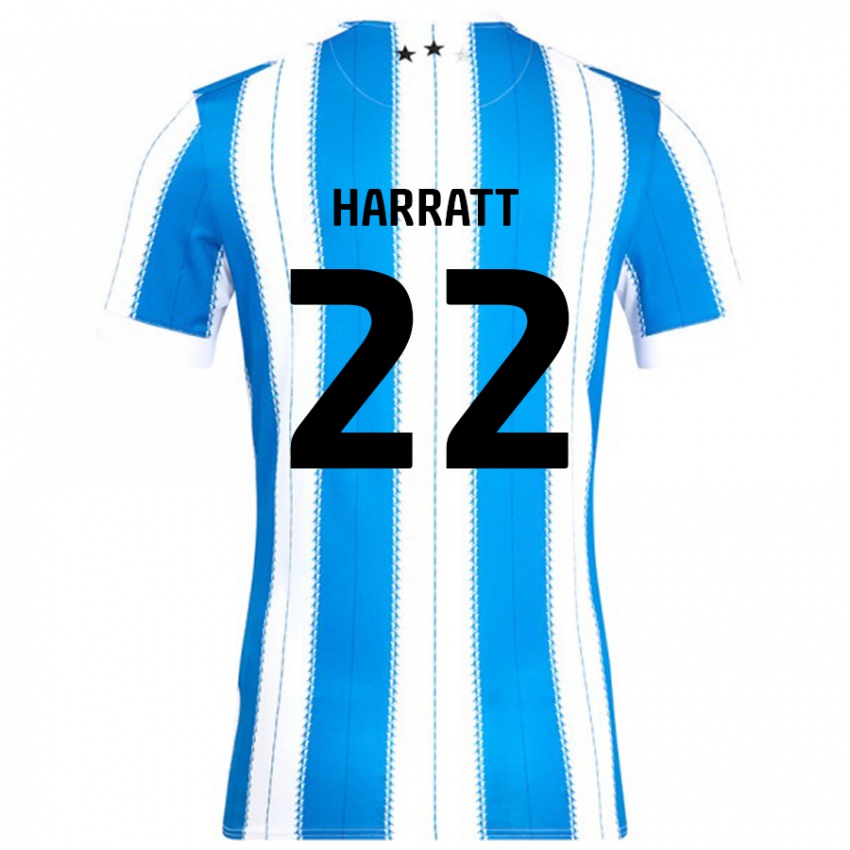 Gyermek Kian Harratt #22 Kék Fehér Hazai Jersey 2024/25 Mez Póló Ing