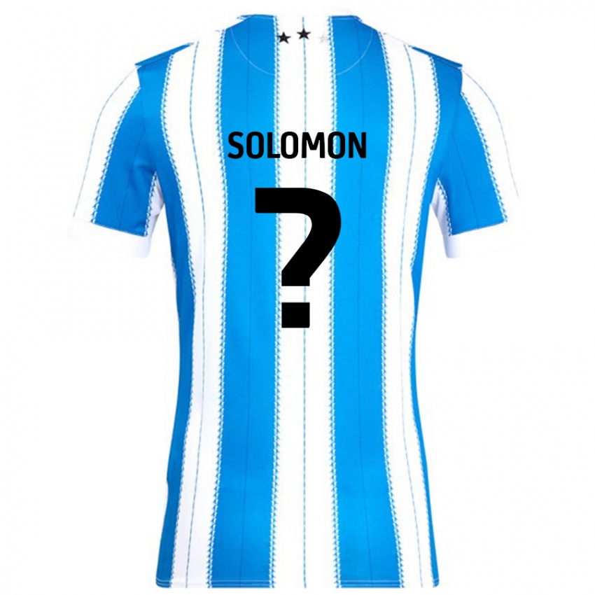 Gyermek Eko Solomon #0 Kék Fehér Hazai Jersey 2024/25 Mez Póló Ing