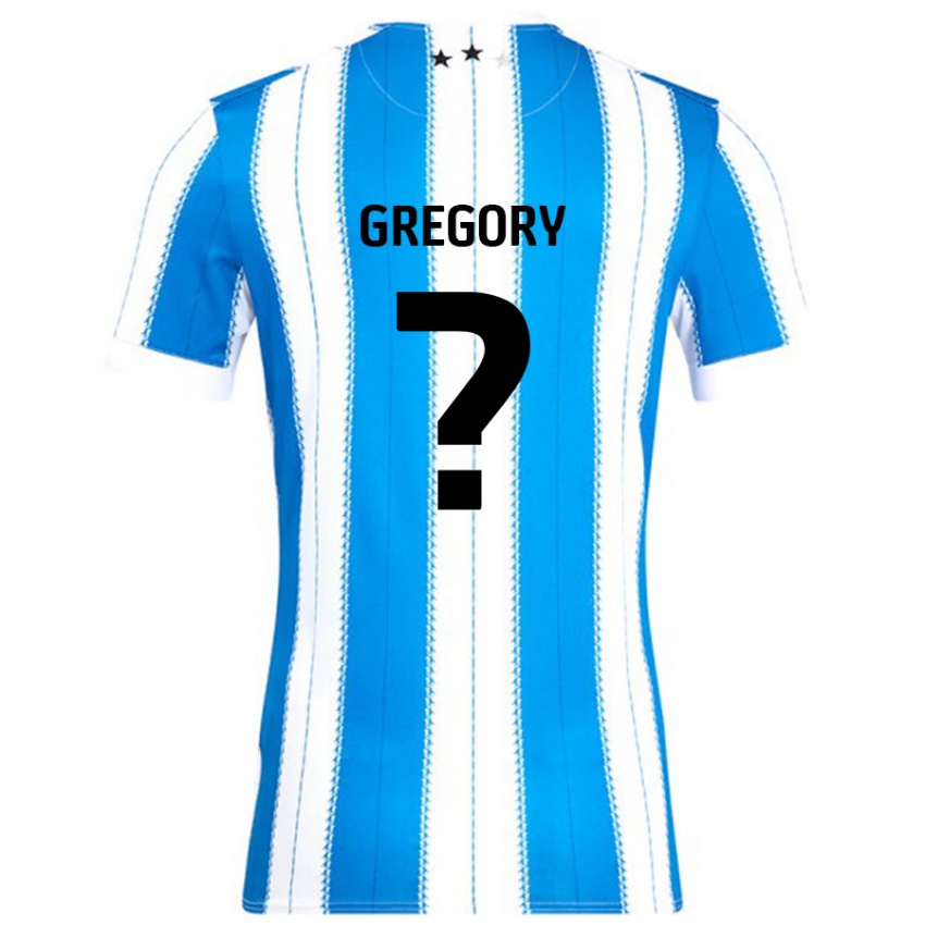 Gyermek Anthony Gregory #0 Kék Fehér Hazai Jersey 2024/25 Mez Póló Ing