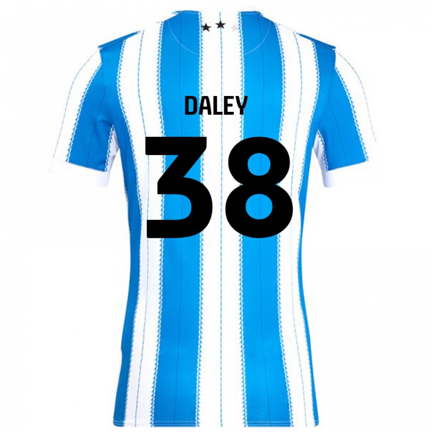 Gyermek Luke Daley #38 Kék Fehér Hazai Jersey 2024/25 Mez Póló Ing