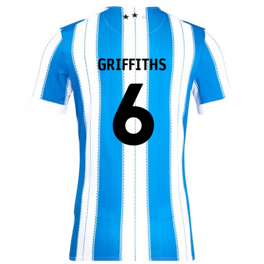 Gyermek Lauren Griffiths #6 Kék Fehér Hazai Jersey 2024/25 Mez Póló Ing