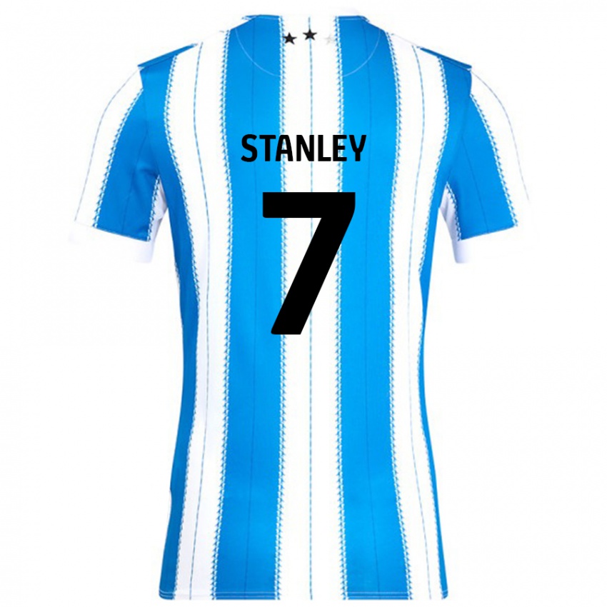 Gyermek Katie Stanley #7 Kék Fehér Hazai Jersey 2024/25 Mez Póló Ing