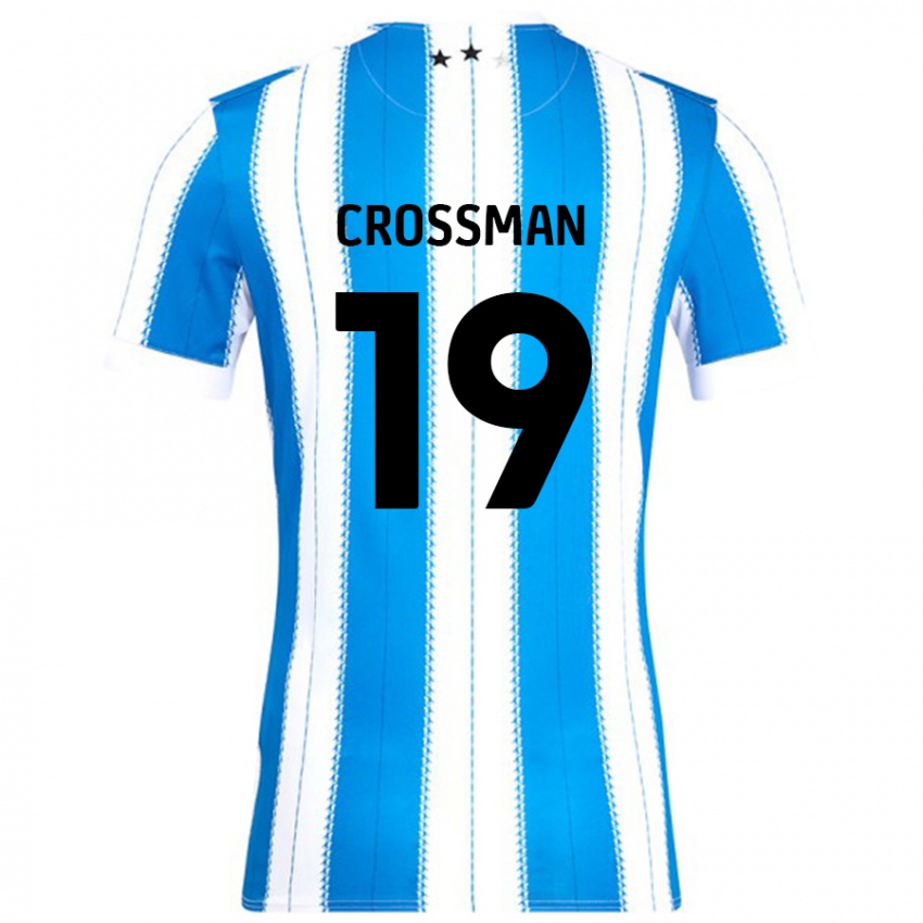 Gyermek Paige Crossman #19 Kék Fehér Hazai Jersey 2024/25 Mez Póló Ing