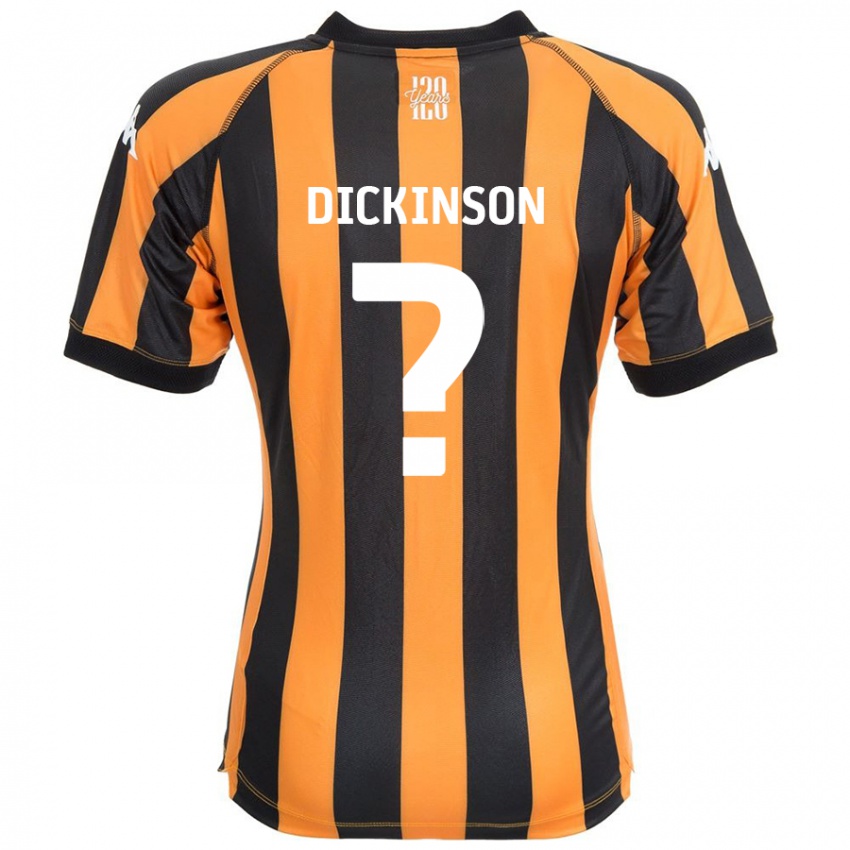 Gyermek George Dickinson #0 Fekete Borostyán Hazai Jersey 2024/25 Mez Póló Ing