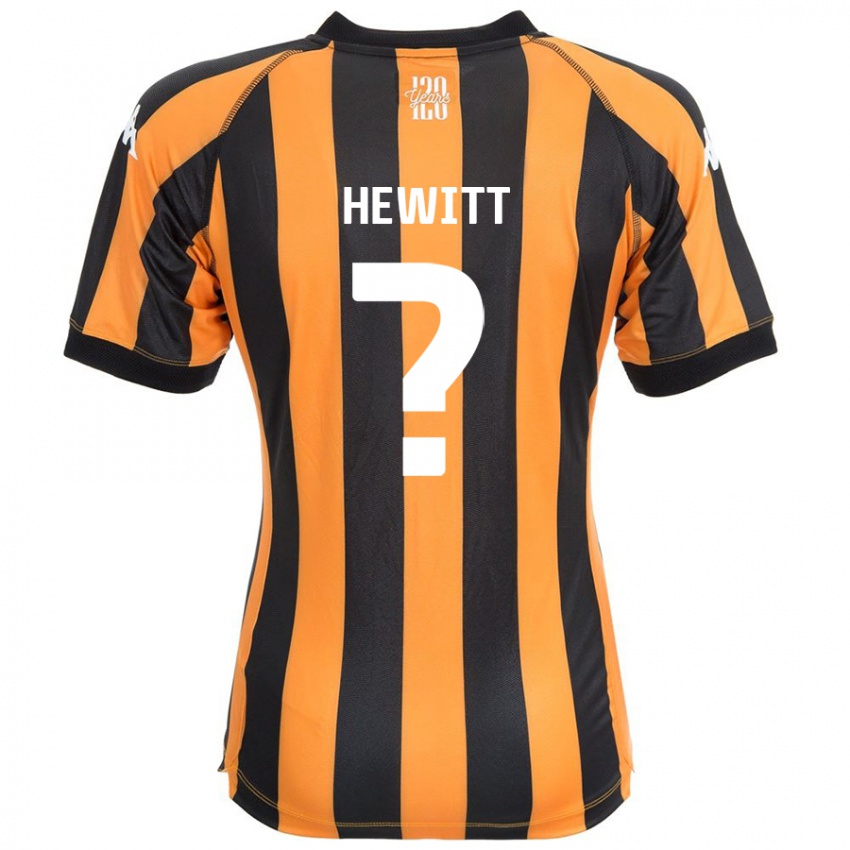 Gyermek Stan Hewitt #0 Fekete Borostyán Hazai Jersey 2024/25 Mez Póló Ing