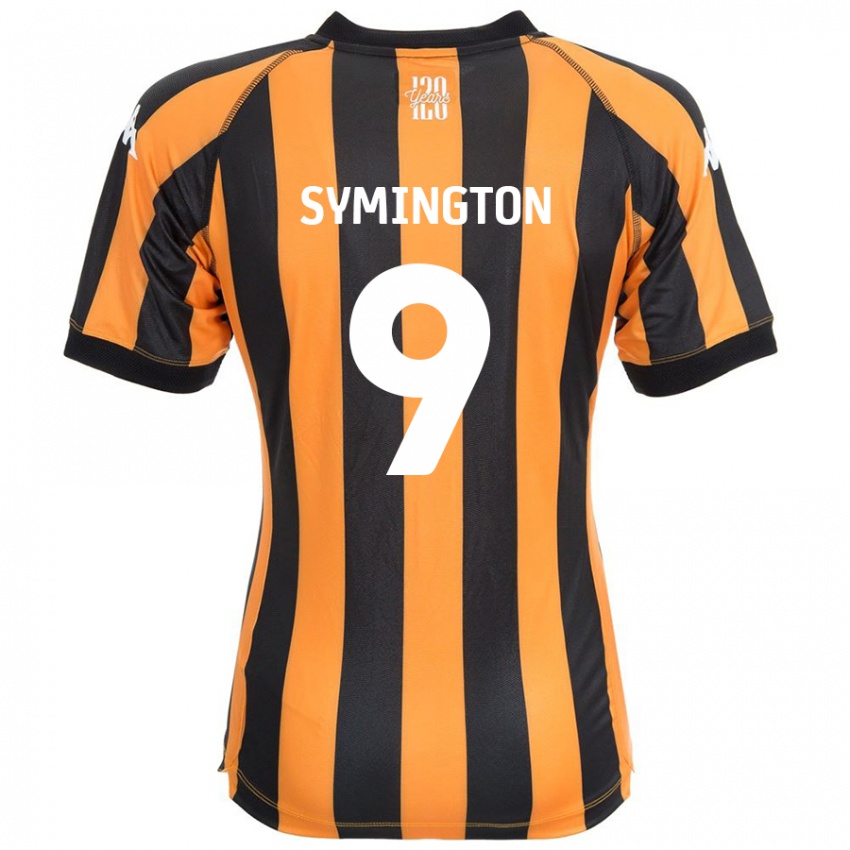 Gyermek Jo Symington #9 Fekete Borostyán Hazai Jersey 2024/25 Mez Póló Ing