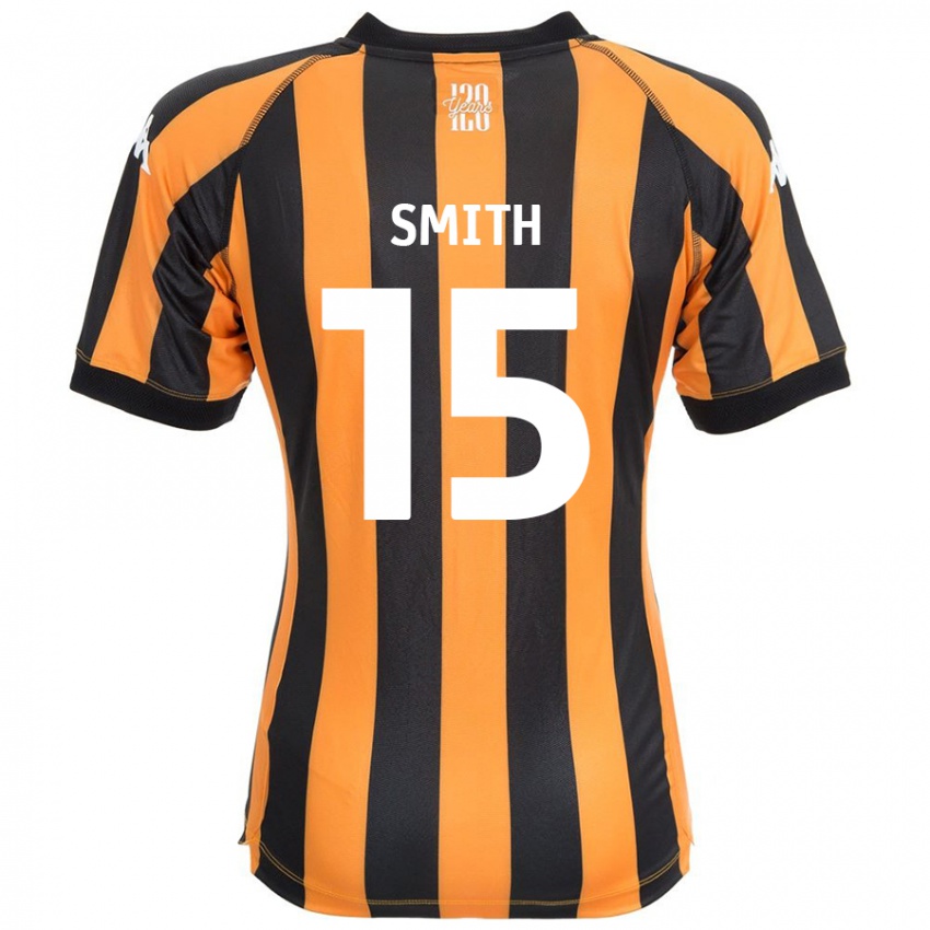 Gyermek Suey Smith #15 Fekete Borostyán Hazai Jersey 2024/25 Mez Póló Ing