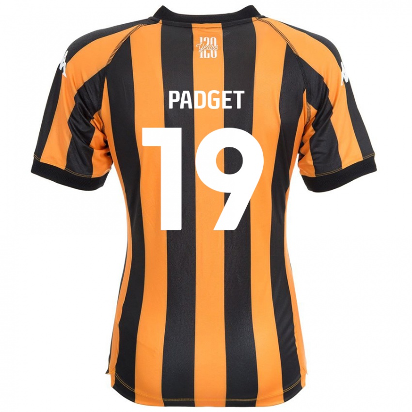 Gyermek Bethany Padget #19 Fekete Borostyán Hazai Jersey 2024/25 Mez Póló Ing