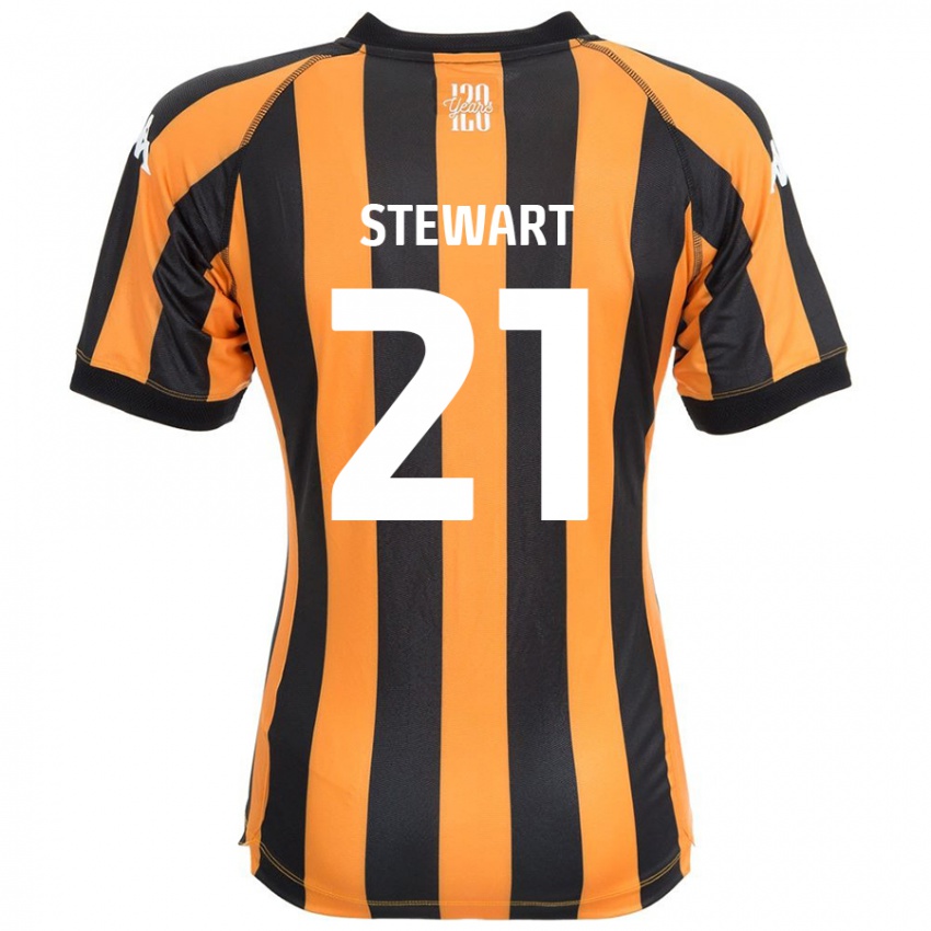 Gyermek Alice Stewart #21 Fekete Borostyán Hazai Jersey 2024/25 Mez Póló Ing