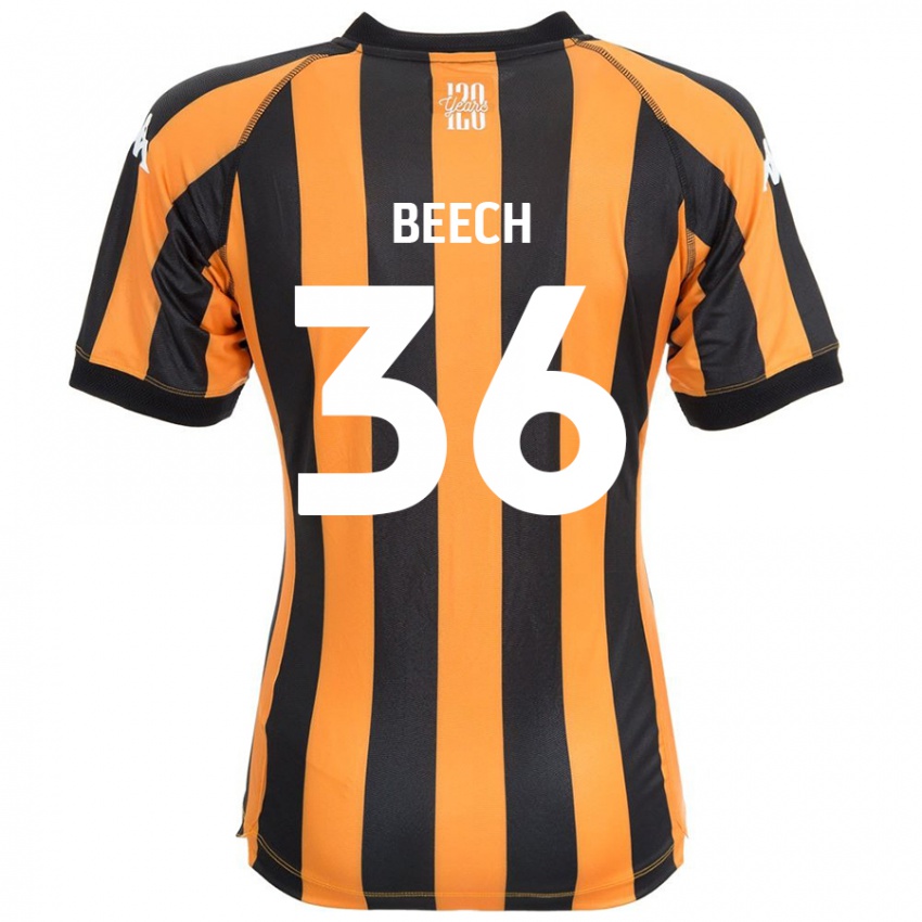 Gyermek Amy Beech #36 Fekete Borostyán Hazai Jersey 2024/25 Mez Póló Ing