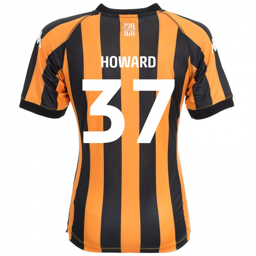 Gyermek Scarlet Howard #37 Fekete Borostyán Hazai Jersey 2024/25 Mez Póló Ing