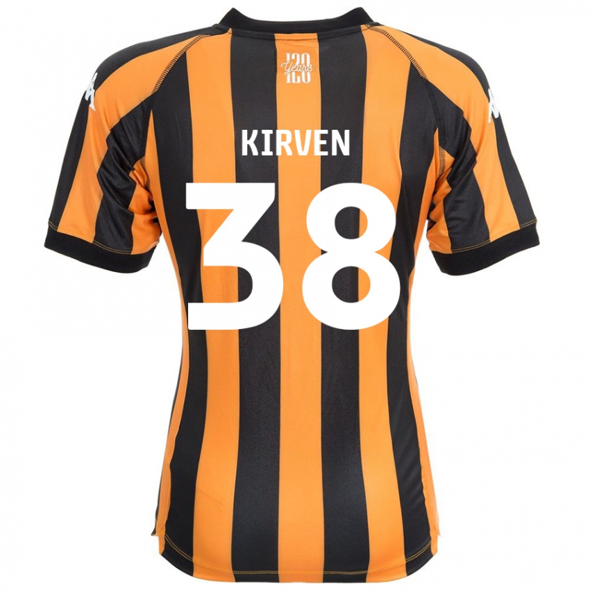 Gyermek Tess Kirven #38 Fekete Borostyán Hazai Jersey 2024/25 Mez Póló Ing