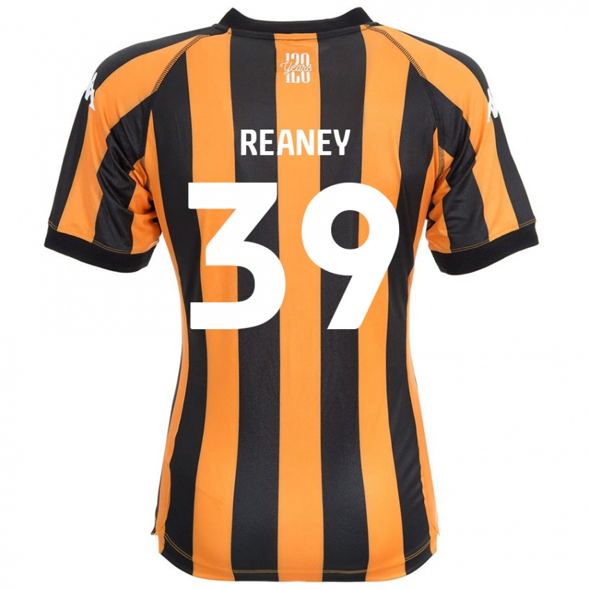 Gyermek Mollie Reaney #39 Fekete Borostyán Hazai Jersey 2024/25 Mez Póló Ing