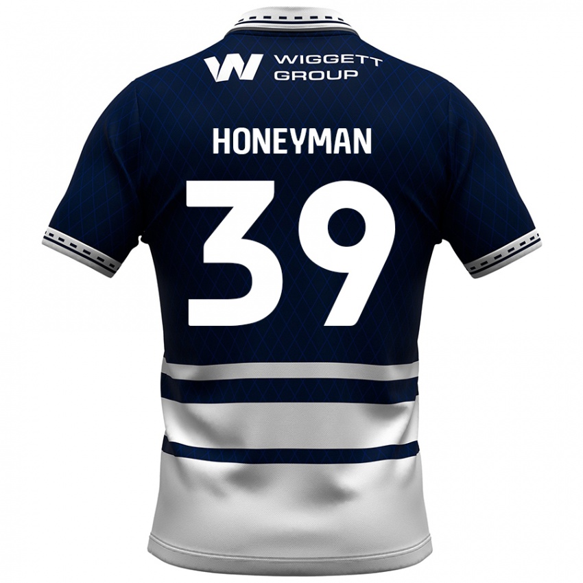 Gyermek George Honeyman #39 Sötétkék Fehér Hazai Jersey 2024/25 Mez Póló Ing