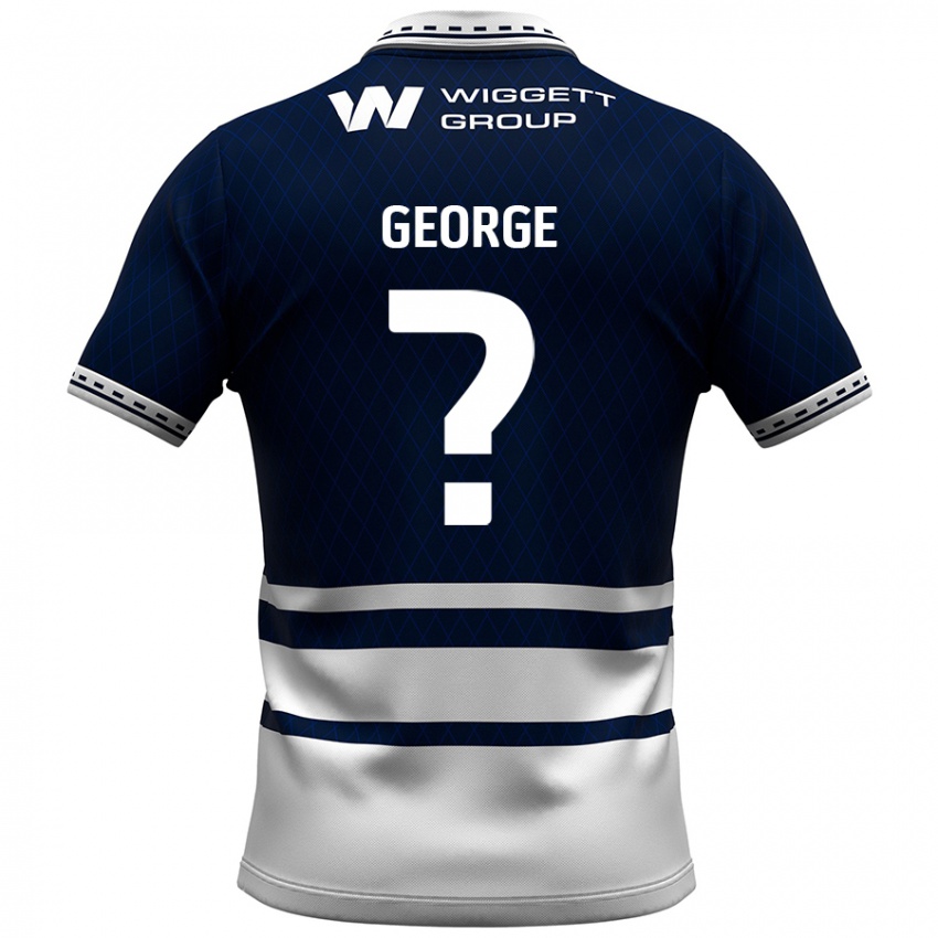 Gyermek George Evans #0 Sötétkék Fehér Hazai Jersey 2024/25 Mez Póló Ing