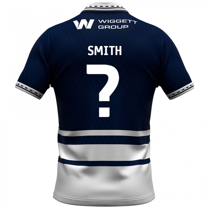 Gyermek Kyle Smith #0 Sötétkék Fehér Hazai Jersey 2024/25 Mez Póló Ing