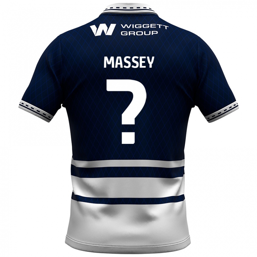 Gyermek Alfie Massey #0 Sötétkék Fehér Hazai Jersey 2024/25 Mez Póló Ing