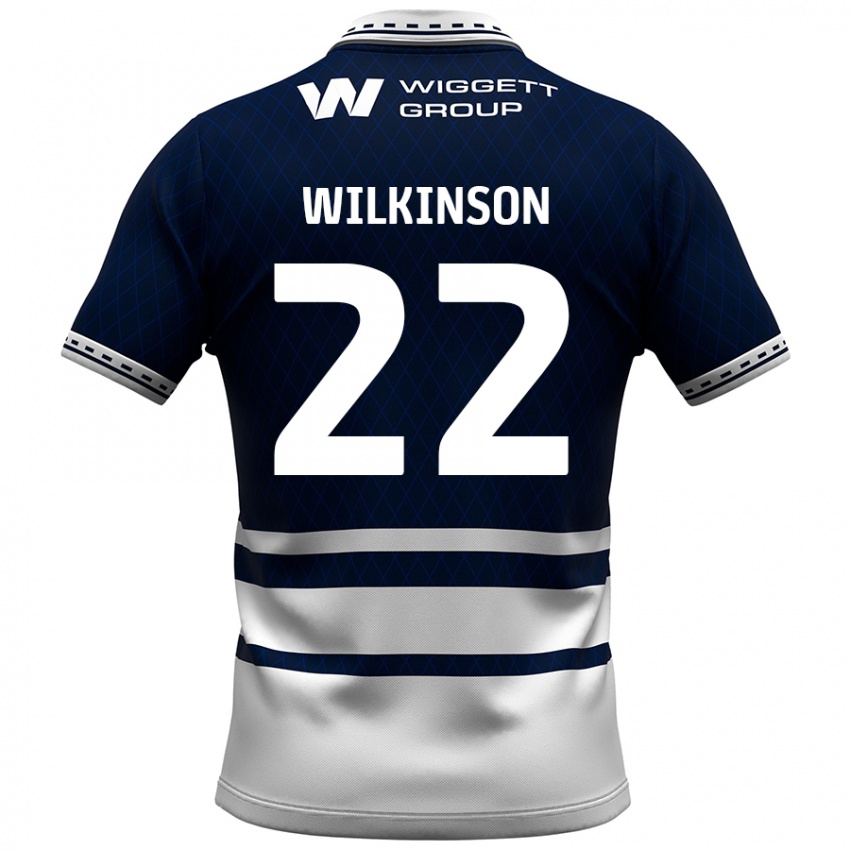 Gyermek Chloe Wilkinson #22 Sötétkék Fehér Hazai Jersey 2024/25 Mez Póló Ing