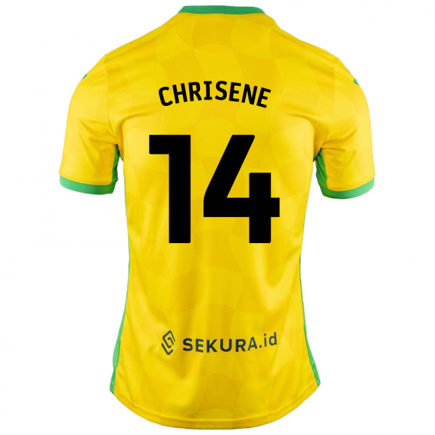 Gyermek Ben Chrisene #14 Sárga Zöld Hazai Jersey 2024/25 Mez Póló Ing