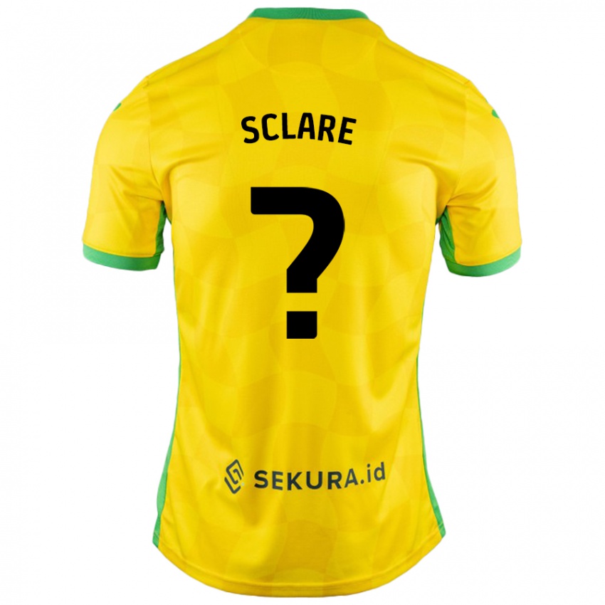 Gyermek Zach Sclare #0 Sárga Zöld Hazai Jersey 2024/25 Mez Póló Ing