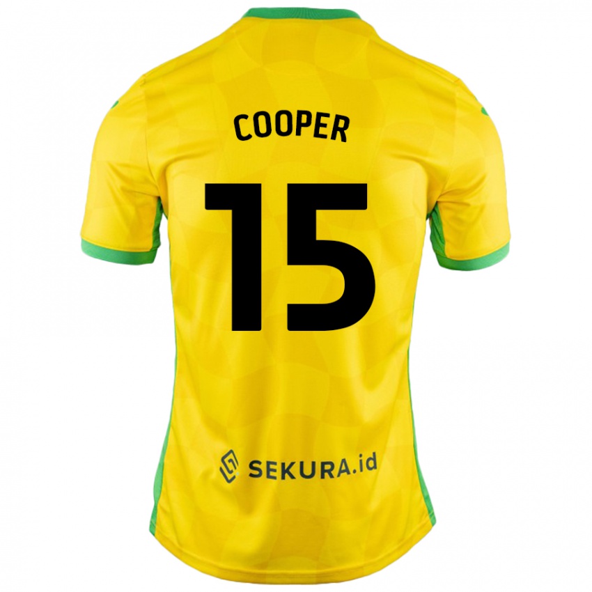 Gyermek Naomi Cooper #15 Sárga Zöld Hazai Jersey 2024/25 Mez Póló Ing