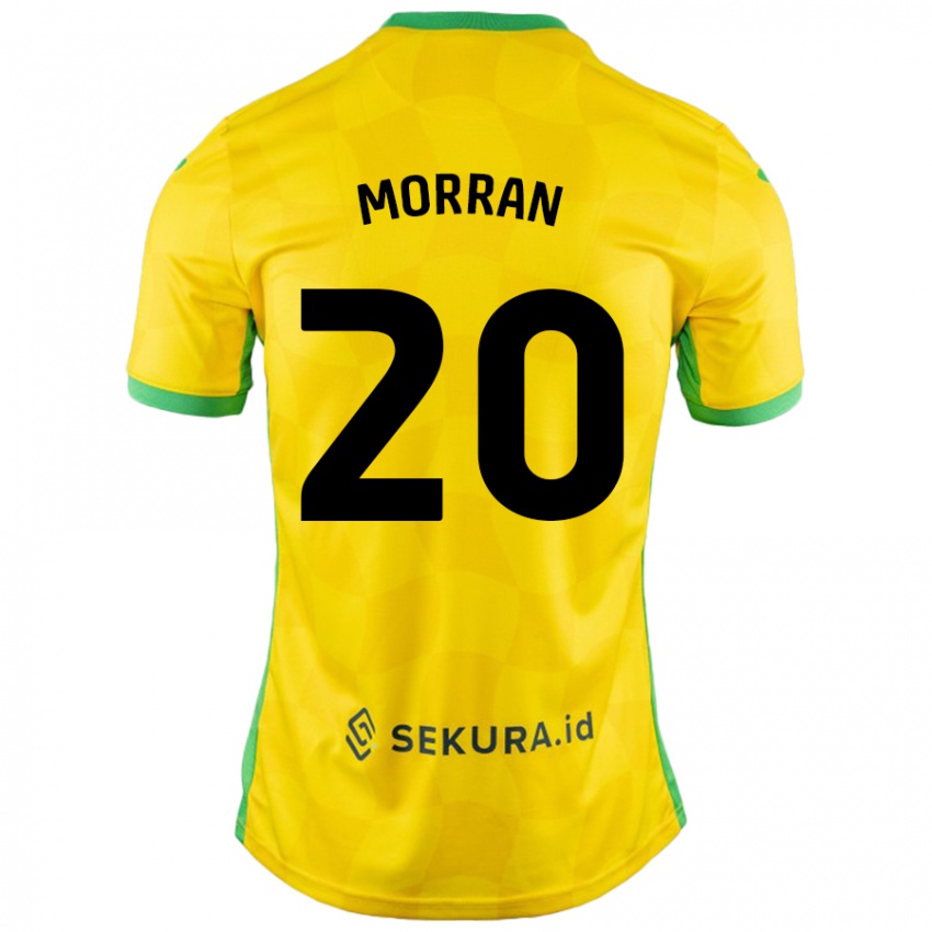 Gyermek Eloise Morran #20 Sárga Zöld Hazai Jersey 2024/25 Mez Póló Ing