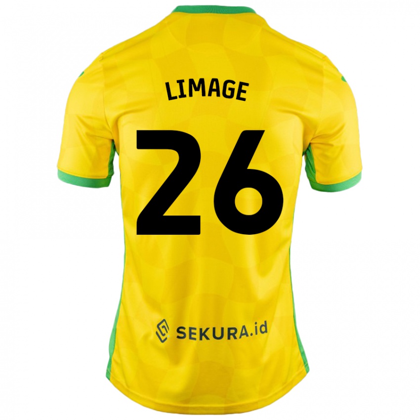 Gyermek Felicity Limage #26 Sárga Zöld Hazai Jersey 2024/25 Mez Póló Ing