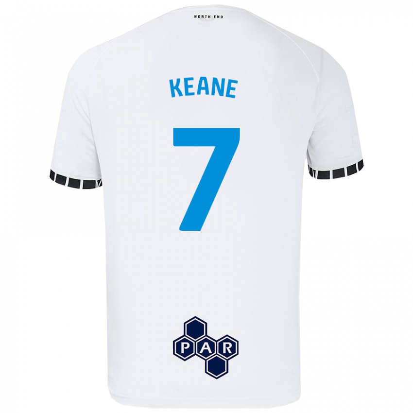 Gyermek Will Keane #7 Fehér Hazai Jersey 2024/25 Mez Póló Ing