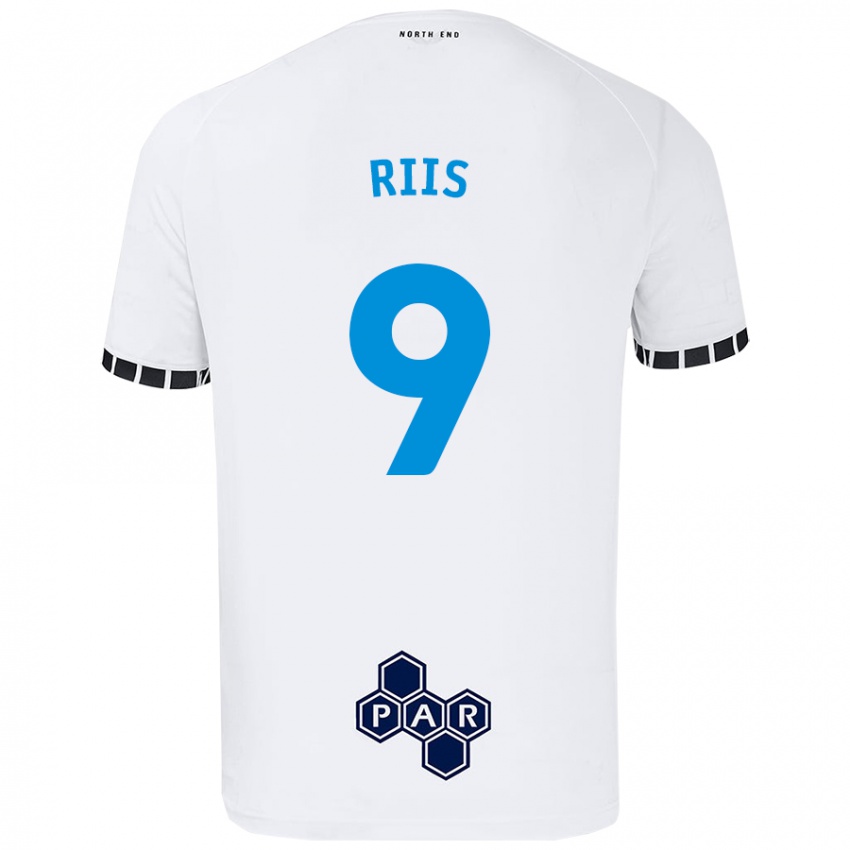 Gyermek Emil Riis #9 Fehér Hazai Jersey 2024/25 Mez Póló Ing