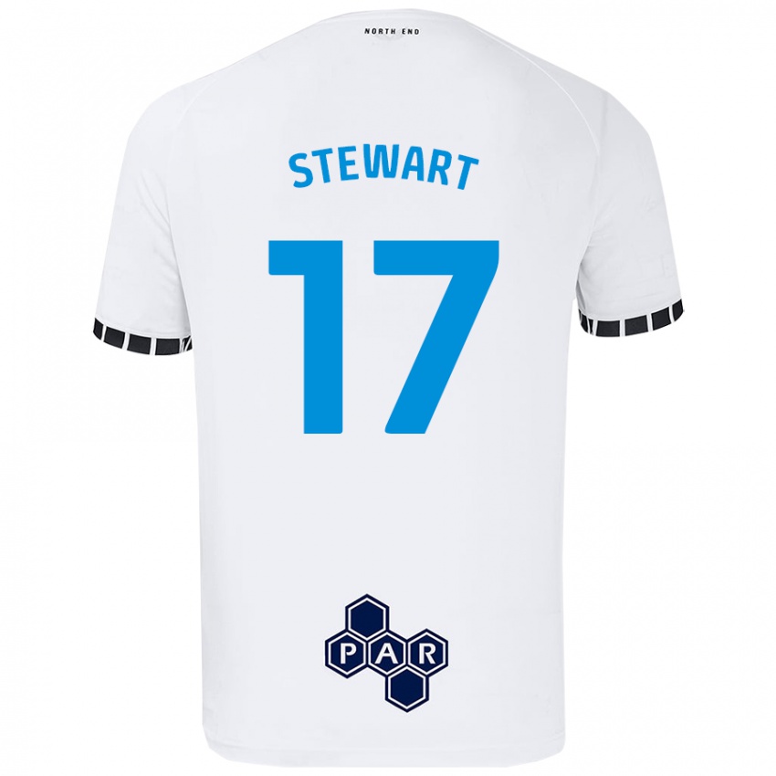 Gyermek Layton Stewart #17 Fehér Hazai Jersey 2024/25 Mez Póló Ing