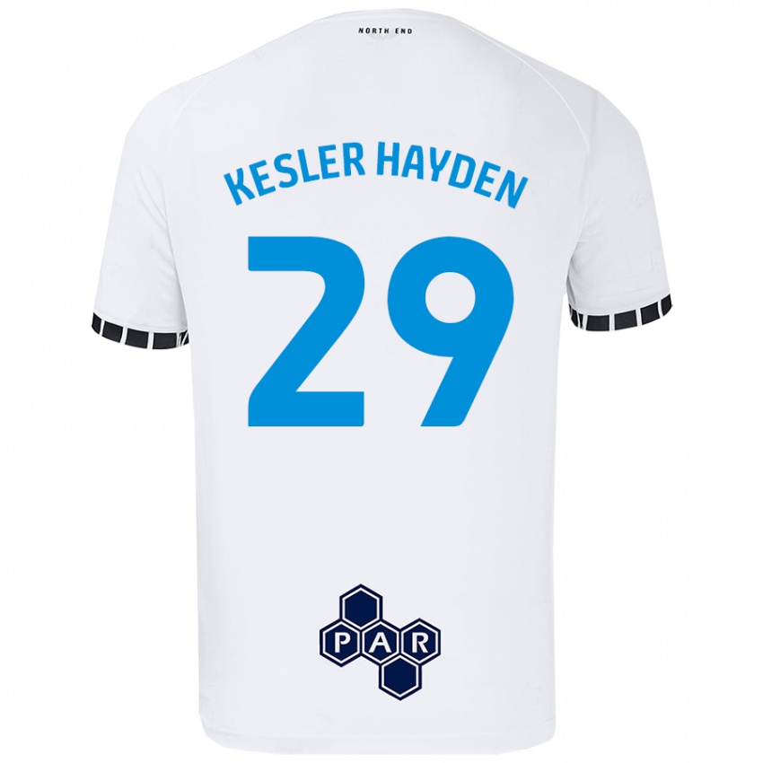 Gyermek Kaine Kesler-Hayden #29 Fehér Hazai Jersey 2024/25 Mez Póló Ing