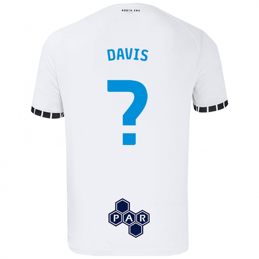 Gyermek Tommy Davis #0 Fehér Hazai Jersey 2024/25 Mez Póló Ing