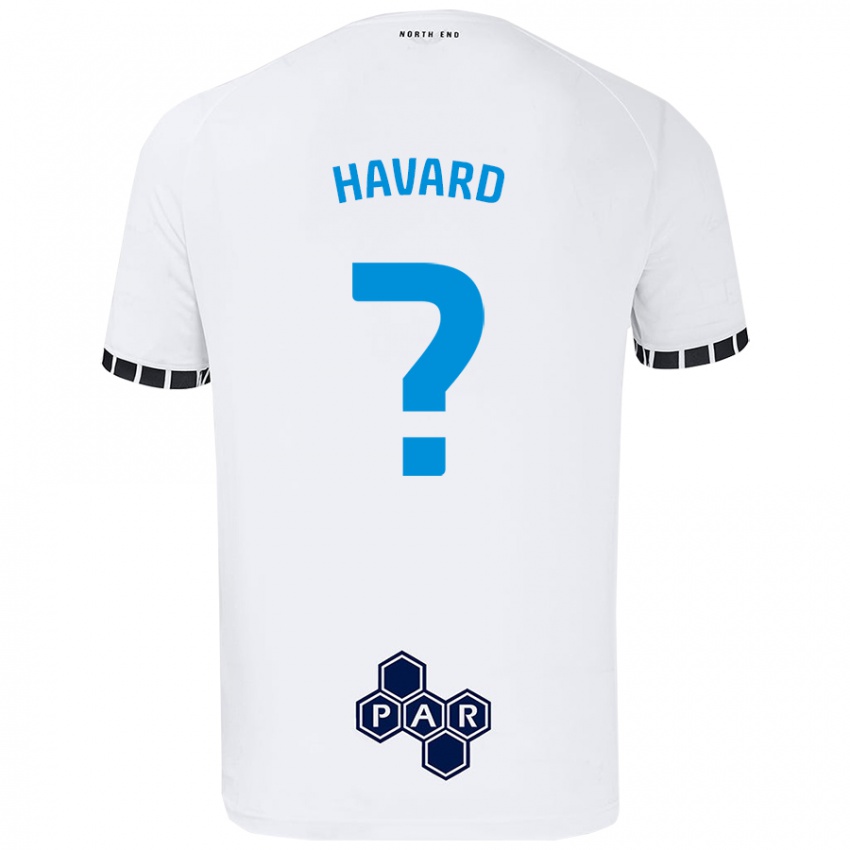 Gyermek Callum Havard #0 Fehér Hazai Jersey 2024/25 Mez Póló Ing