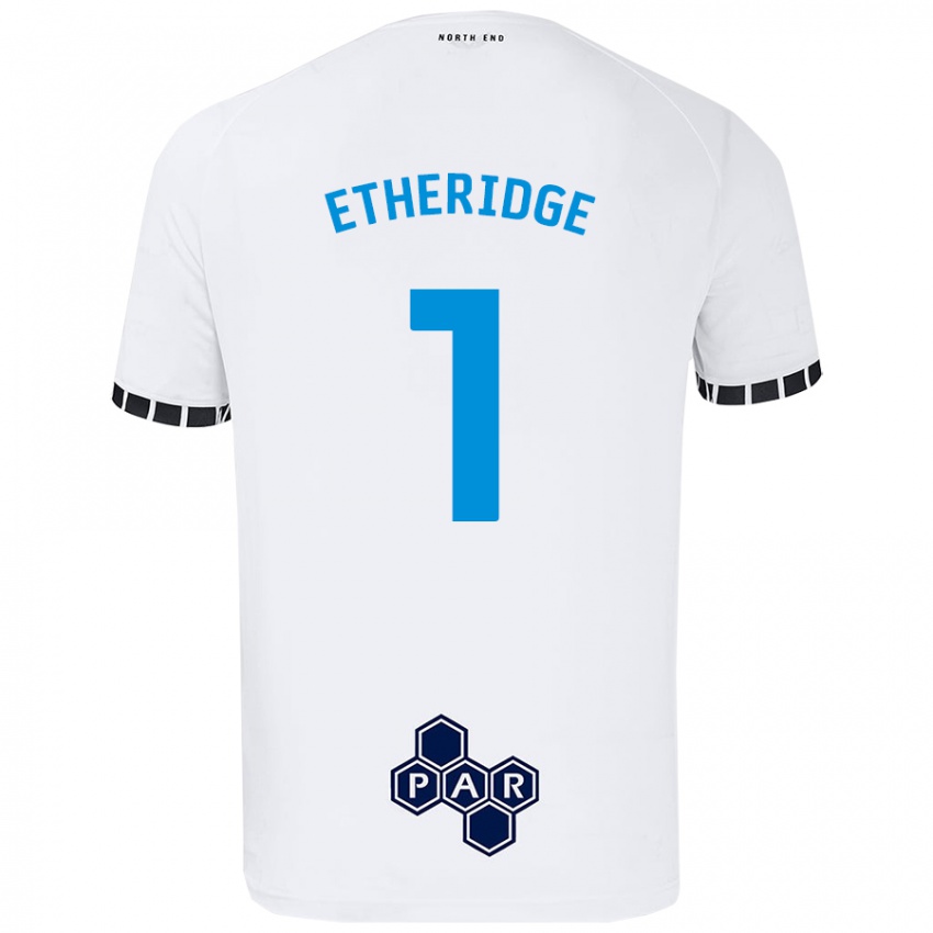 Gyermek Ellie Etheridge #1 Fehér Hazai Jersey 2024/25 Mez Póló Ing