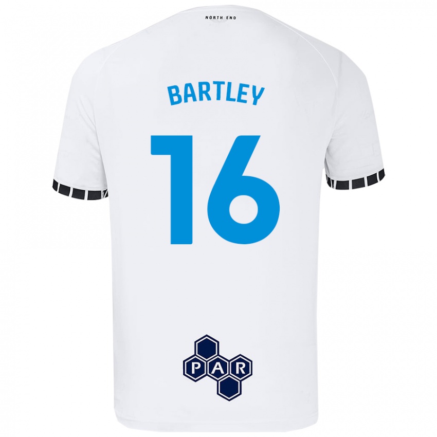 Gyermek Melanie Bartley #16 Fehér Hazai Jersey 2024/25 Mez Póló Ing