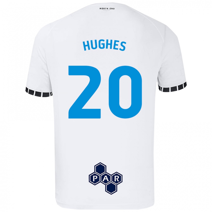 Gyermek Amy Hughes #20 Fehér Hazai Jersey 2024/25 Mez Póló Ing