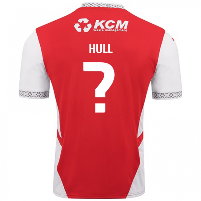 Gyermek Jake Hull #0 Piros Fehér Hazai Jersey 2024/25 Mez Póló Ing