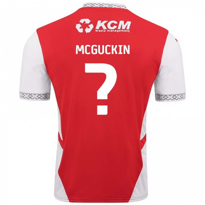 Gyermek Ciaran Mcguckin #0 Piros Fehér Hazai Jersey 2024/25 Mez Póló Ing