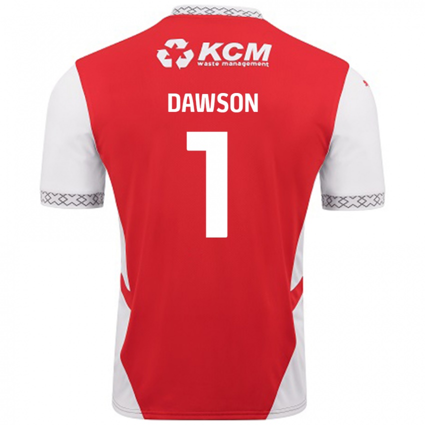 Gyermek Cameron Dawson #1 Piros Fehér Hazai Jersey 2024/25 Mez Póló Ing