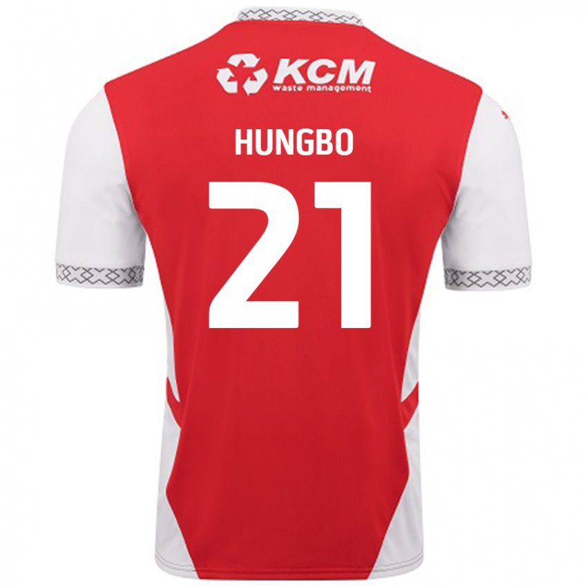 Gyermek Joseph Hungbo #21 Piros Fehér Hazai Jersey 2024/25 Mez Póló Ing