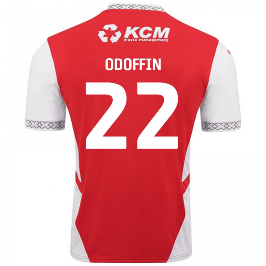 Gyermek Hakeem Odoffin #22 Piros Fehér Hazai Jersey 2024/25 Mez Póló Ing