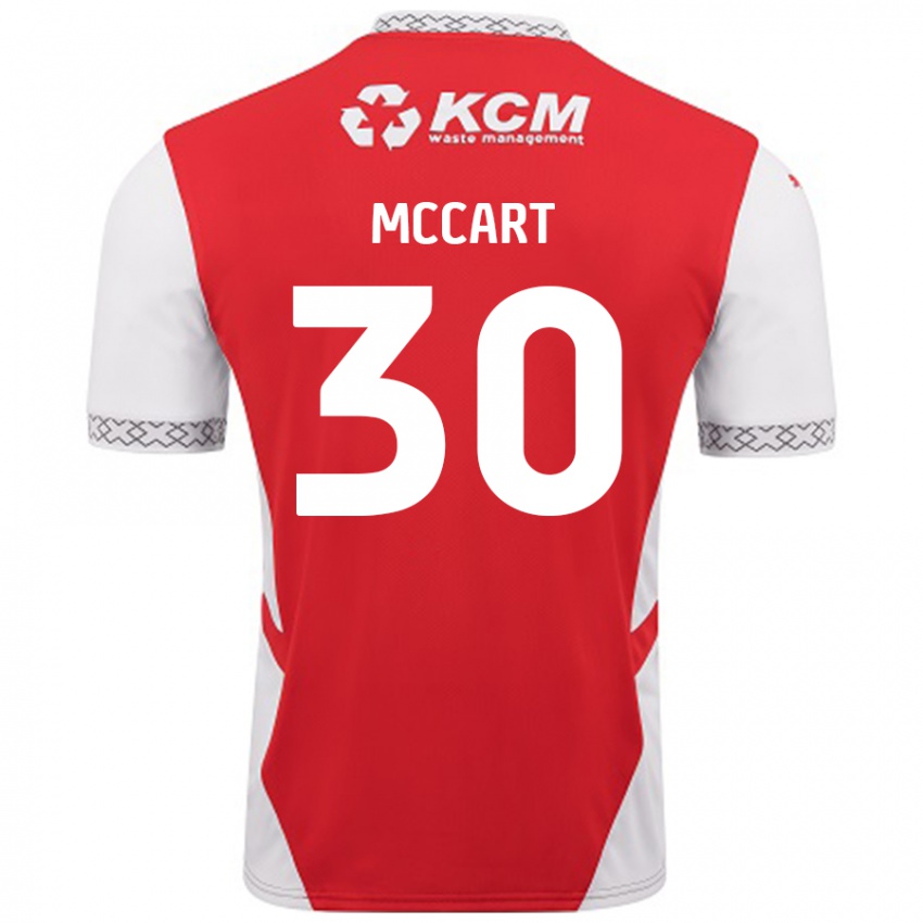 Gyermek Jamie Mccart #30 Piros Fehér Hazai Jersey 2024/25 Mez Póló Ing