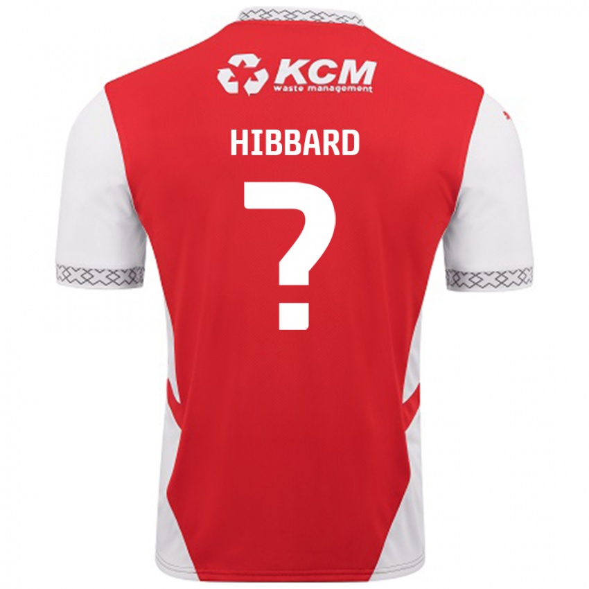 Gyermek Zac Hibbard #0 Piros Fehér Hazai Jersey 2024/25 Mez Póló Ing