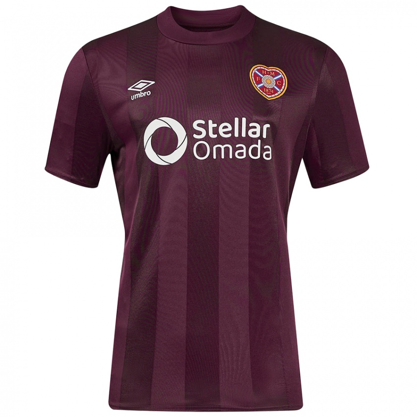 Gyermek Craig Halkett #4 Burgundia Hazai Jersey 2024/25 Mez Póló Ing