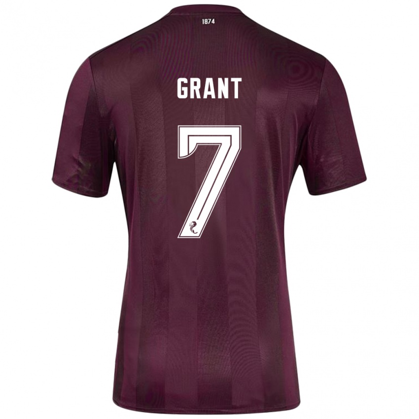 Gyermek Jorge Grant #7 Burgundia Hazai Jersey 2024/25 Mez Póló Ing