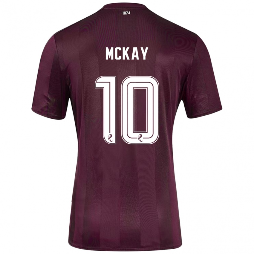 Gyermek Barrie Mckay #10 Burgundia Hazai Jersey 2024/25 Mez Póló Ing