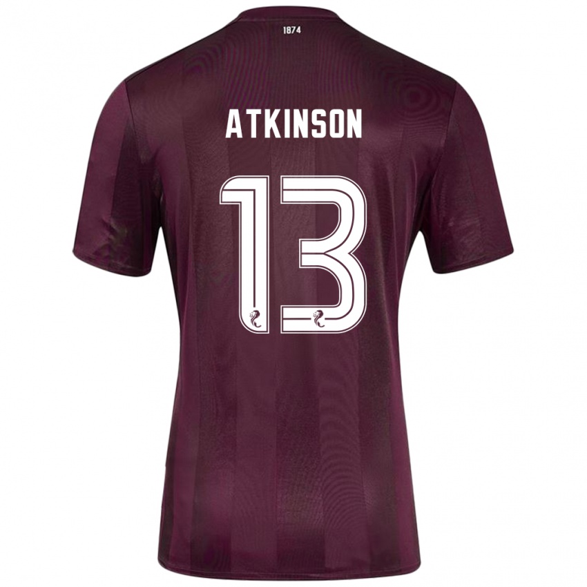 Gyermek Nathaniel Atkinson #13 Burgundia Hazai Jersey 2024/25 Mez Póló Ing