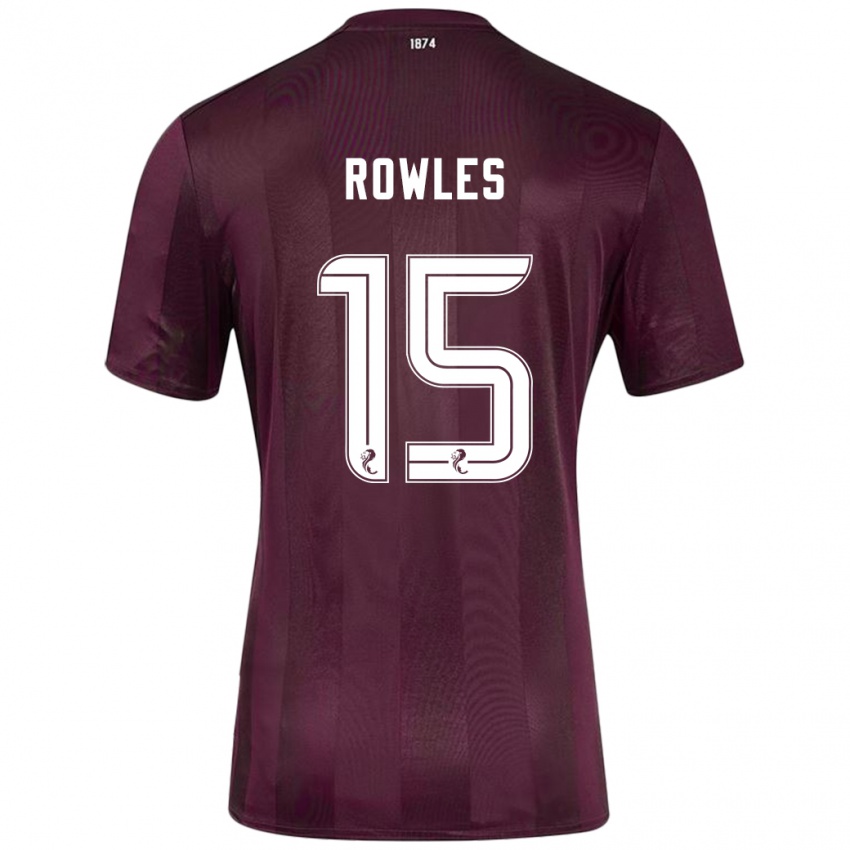 Gyermek Kye Rowles #15 Burgundia Hazai Jersey 2024/25 Mez Póló Ing