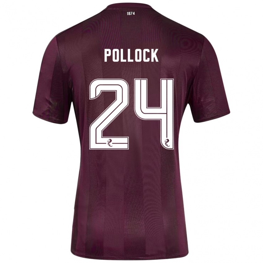 Gyermek Finlay Pollock #24 Burgundia Hazai Jersey 2024/25 Mez Póló Ing