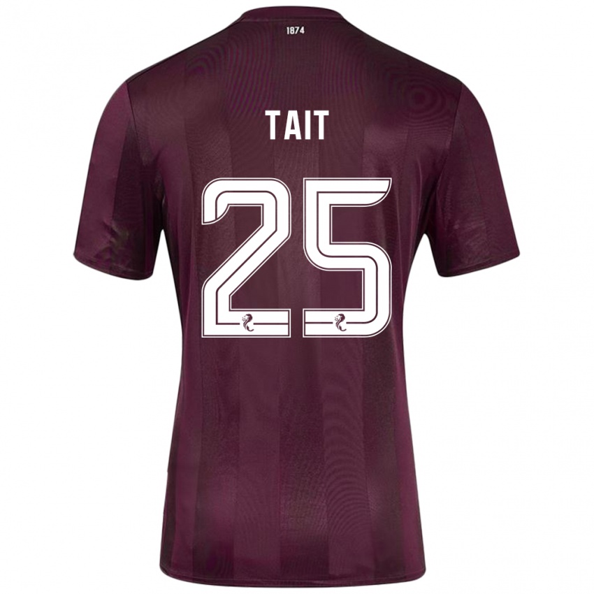 Gyermek Macaulay Tait #25 Burgundia Hazai Jersey 2024/25 Mez Póló Ing